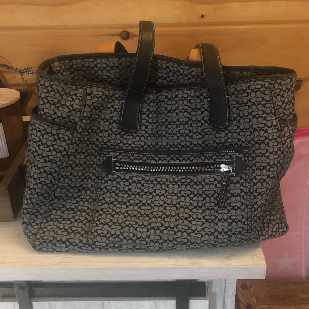Coach large purse or diaper bag.